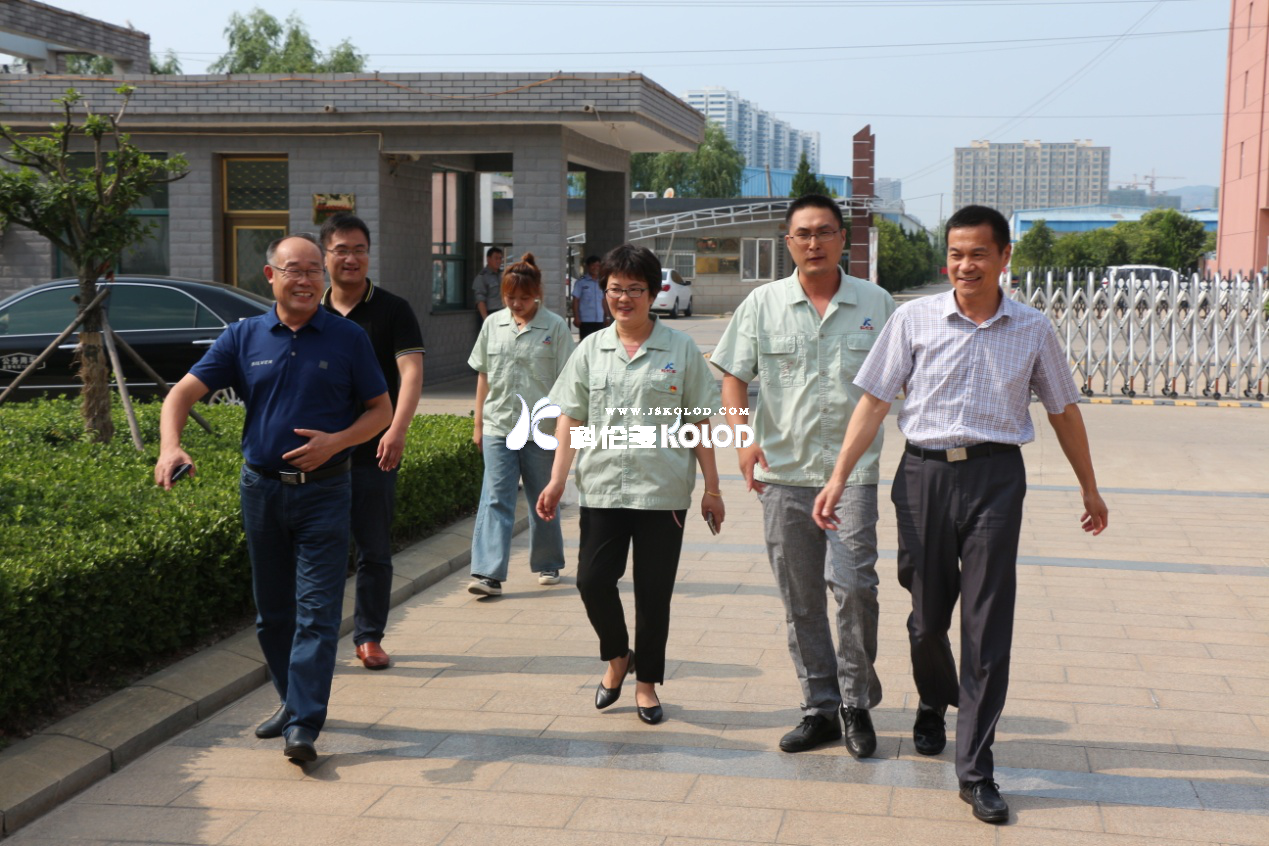 連云港市文明辦主任吳克典一行查驗科倫多公司省級文明單位創建工作